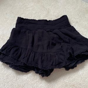Aeropostale Ruffle Black Skirt
